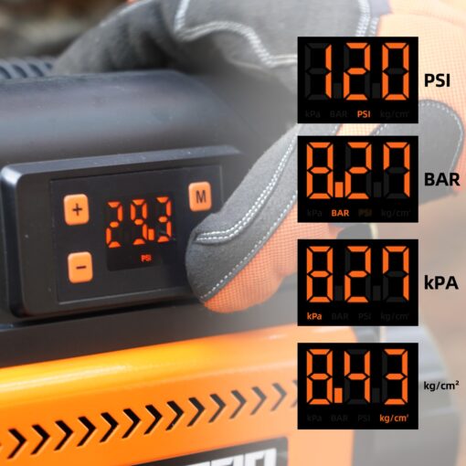ALL-TOP 12V Air Compressor w/LCD Control Panel to Preset Target Pressure, 150PSI 12.35CFM Air Pump Inflator for Overland (Dual Cylinder) - Image 5