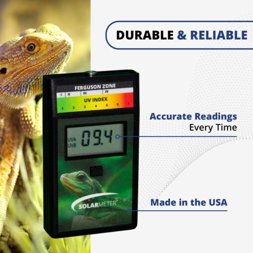 Solarmeter Model 6.5R Reptile UV Index Meter, Handheld Digital Radiometer for Measuring Ultraviolet Light, Measures 280-400 nm with Range from 0-199.9 UV Index, Made in USA, ABS Polymer, Black - Image 4