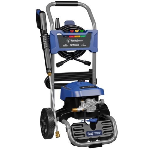 Westinghouse WPX2300e Electric Pressure Washer, 2300 Max PSI and 1.76 Max GPM, Induction Motor, Onboard Soap Tank, Spray Gun and Wand, 5 Nozzle Set, for Cars/Fences/Driveways/Homes/Patios/Furniture