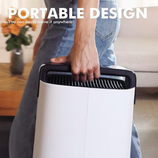 MORENTO Air Purifiers for Home Large Room Up to 2050 Ft² with PM 2.5 Air Quality Sensor, Smart WiFi and Sleep Mode, Hepa Filters Filter Airborne Particles, Handheld Home Air Purifier - White - Image 5
