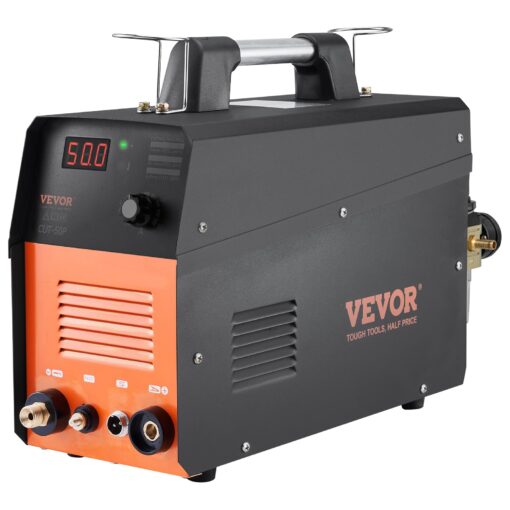 VEVOR Plasma Cutter, 50Amp, Non-Touch Pilot Arc Air Cutting Machine with Torch, 110V/220V Dual Voltage AC IGBT Inverter Metal Cutting Equipment for 1/2 in Clean Cut Aluminum and Stainless Steel - Image 5