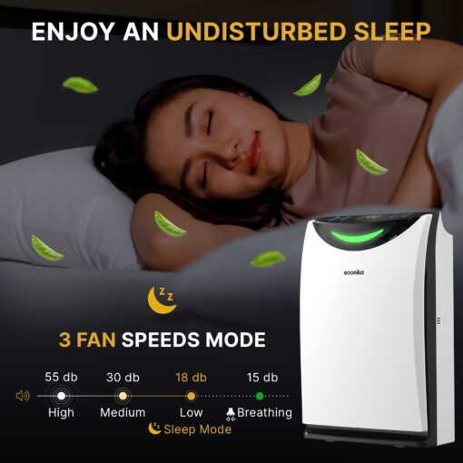 4 in 1 Humidifier and Air Purifier in One Up To 1035 SqFt - Ionizer UV C Light Air Purifier and Humidifier Combo, Whole House Air Purifiers for Bedroom Home Large Room - Ultra Quiet Air Filter Cleaner - Image 6
