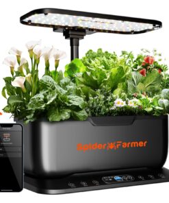Spider Farmer SmartG12 Hydroponics Growing System, 12 Pods Indoor Garden with 36W LED Grow Light Full-Spectrum, APP & WiFi Controlled, 6L Water Tank, Pump System, Automatic Timer
