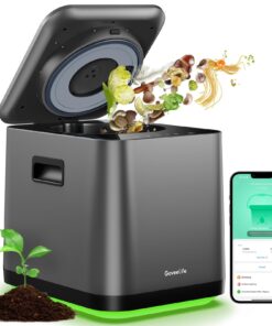 GoveeLife Smart Electric Composter for Kitchen, 3L Compost Bin Indoor with App & Voice Control, Auto-Cleaning, 3 Modes, Turn Food Waste to Fertilizer for Garden, Food Waste Compost Machine