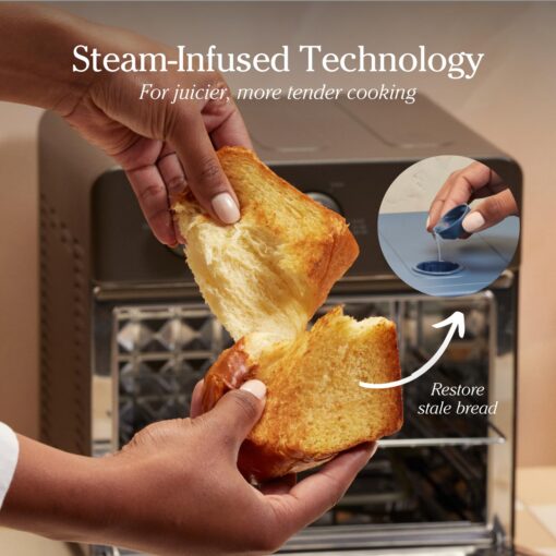 Our Place Wonder Oven | 6-in-1 Air Fryer & Toaster Oven with Steam Infusion | Compact, Countertop Friendly, Fast Preheat, Multifunctional | Air Fry, Toast, Roast, Bake, Reheat & Broil | Blue Salt - Image 5