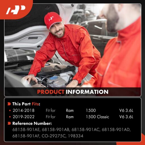A-Premium Air Conditioner AC Compressor with Clutch Compatible with Ram 1500 3.6L 2014-2018, 1500 Classic 3.6L 2019-2022 - Image 9