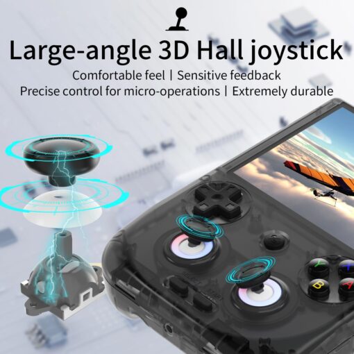 RG406V Handheld Game Console Preloaded Games RG 406V 4-inch IPS Multi-touch Screen Retro Game Console 128G UFS2.2 Android 13 Retro Emulator RG406V 5500mAh Battery 1080p DP Output WIFI Bluetooth Black - Image 6