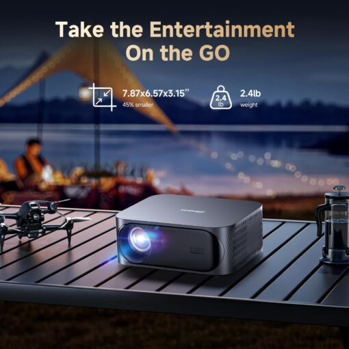 [Netflix-Licensed/Dolby Audio]Outdoor Projector with Wifi 6 and Bluetooth, iSinbox 1080P Native 700ANSI Portable Movie Projector, Built-in Netflix/YouTube/PrimeVideo, Electric Focus Smart Projector - Image 4