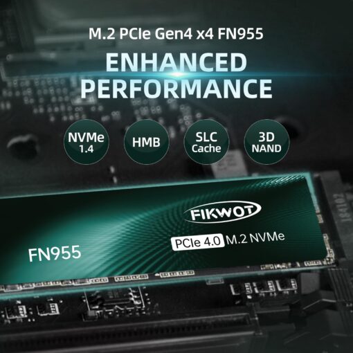 Fikwot FN955 4TB NVMe SSD M.2 2280 PCIe Gen4x4, Up to 7300MB/s, 3D NAND TLC Flash Internal Solid State Drive, Configure SLC Cache, Storage and Memory Expansion for PS5 Laptop Desktop - Image 12