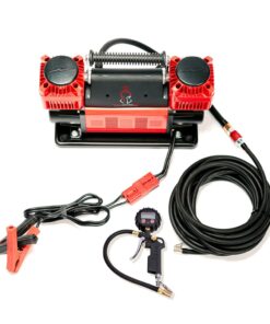 Thor's Lightning Air Systems Bolt Portable 12v True Dual Air Compressor 10.6 CFM with Digital Pressure Gauge, Single-Tire Inflator/Deflator Air Gun