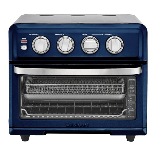 Cuisinart Air Fryer + Convection Toaster Oven, 8-1 Oven with Bake, Grill, Broil & Warm Options, Stainless Steel, TOA-70 (Navy Blue)