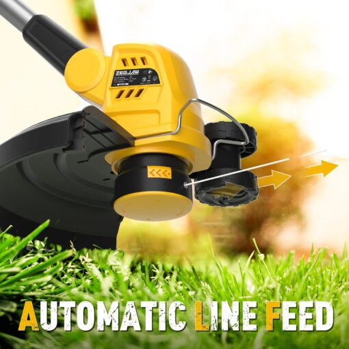 ZEGJAW 13-Inch 20V Electric Lawn Mower & 12 Inch 20V Weed Wacker Battery Operated Lawn Edger - Image 2