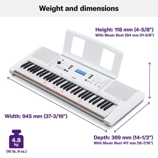 Yamaha EZ300 61-Key Portable Keyboard with Lighted Keys (Power Adapter sold separately) - Image 6