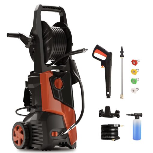 Electric Pressure Washer 5000PSIMax 3.5GPM Pressure Washer with 20 Ft Hose 16.3 Ft Power Cord, Making It Perfect for Cleaning Cars, Pool, Patio