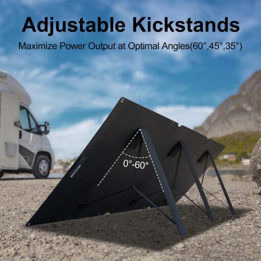 Voominhtec 200W Portable ETFE Solar Panel, IP68 Waterproof Foldable 24% High Conversion, Ultra-Light Solar Charger for Power Station RV Camping Off Grid - Image 2