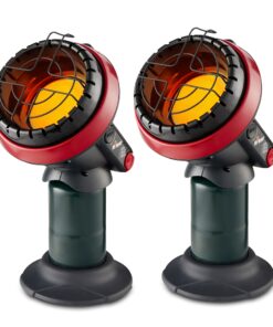 Mr. Heater 3800 BTU Portable Little Buddy Propane Emergency Heater with Push Start Button for Indoor and Outdoor Use, (2 Pack)