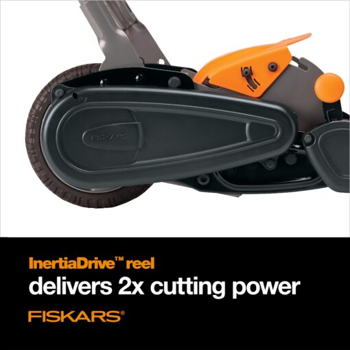 Fiskars Push Mower - 18" Cut Width Manual Reel Mower with No Motor - Grass Cutter with Steel Blades that Stay Sharp - Eco-Friendly Lawn Care - Image 7