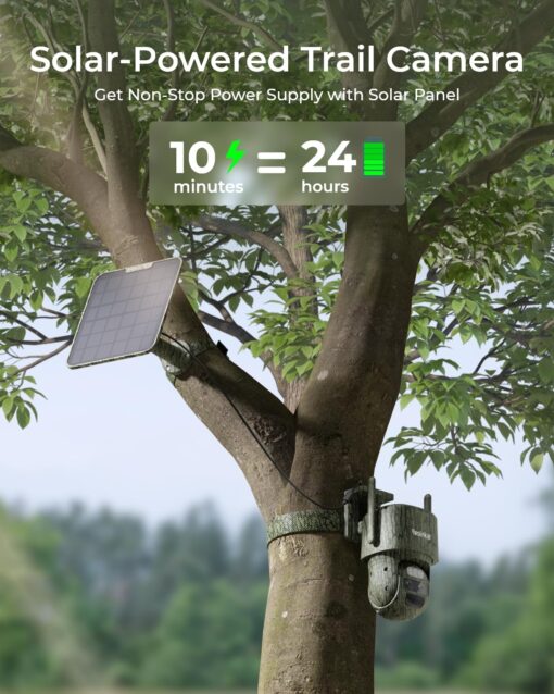 REOLINK 4K Dual Lens 4G LTE Cellular Security Camera, SIM Card Included, Wireless Auto Tracking Trail Camera, 6X Hybrid Zoom, No-Glow IR, IP66 for Wildlife, TrackMix LTE Trail + Solar Panel - Image 6