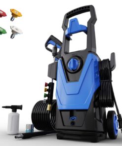 Zelonpro Electric Pressure Washer, 4800PSI 3.2 GPM Power Washer 2025 Upgraded with 55FT Cleaning Range, 4 Nozzles, Foam Cannon, High Pressure Cleaning Machine for Cars, Homes, Patios, Fences, Blue
