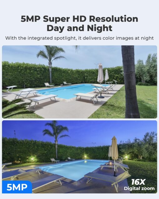 REOLINK 5MP 4G LTE Cellular Security Camera Outdoor, 360° Pan-Tilt, Sim+32GB SD Card Included, Wireless Solar Powered, Color Night Vision, Smart AI Detection, Go PT Plus+Solar Panel, Updated Version - Image 7
