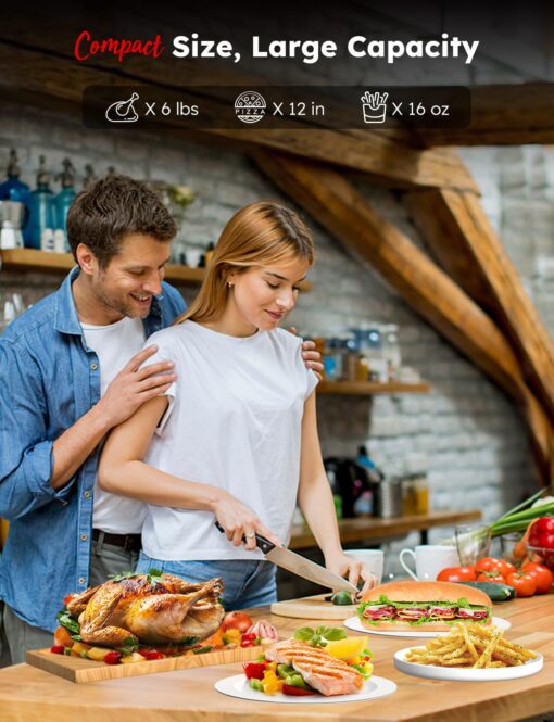 Nuwave X Chef Todd English Air Fryer Oven Combo, Plug-In Grill w/Sheath Heaters, Authentic Char Flavor, 2024 New Convection System, 2X More Even, 100 Presets, Smarter Probe, 50-550°F, Stainless Steel - Image 4