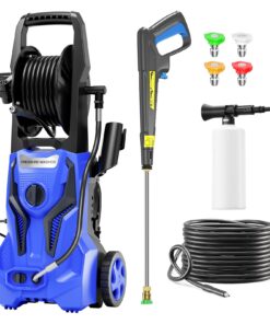 Electric Pressure Washer - 5000PSImax 3.2GPM ZHUOLIN Power Washer for Cars Washing with 25FT Pressure Hose, Blue