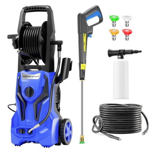 Electric Pressure Washer - 5000PSImax 3.2GPM ZHUOLIN Power Washer for Cars Washing with 25FT Pressure Hose, Blue