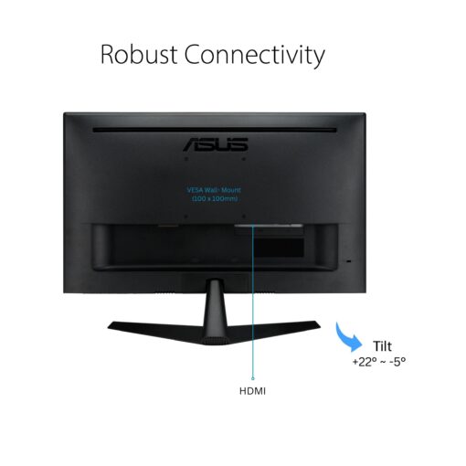 ASUS 24” (23.8-inch viewable) Eye Care Monitor (VY249HF) - Full HD, IPS, 100Hz, IPS, SmoothMotion, 1ms, Adaptive Sync, Blue Light Filter, Flicker Free, HDMI, VESA Mountable, 3 Year Warranty - Image 3
