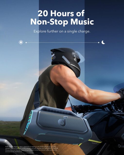 soundcore Boom 2 Plus By Anker, Outdoor Speaker, 140W, 2+2 Channel, BassUp 2.0, 20H Playtime, Fast Charge, IPX7 Waterproof, RGB Lights, Power Bank, Bluetooth 5.3, Portable for Outdoors, Camping, Beach - Image 4