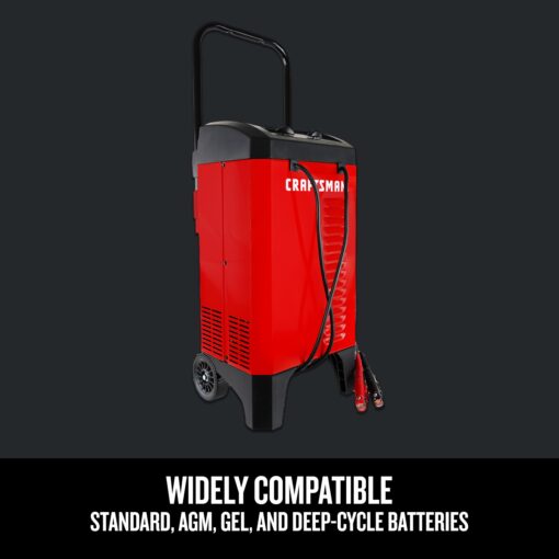 CRAFTSMAN Wheeled Battery Charger and Engine Starter, CMXCESM274, 2-in-1, Manual Timer Controlled, 175 Cranking Amps, 12 Volt, for Car, SUV, Truck, and Marine Batteries - Image 10