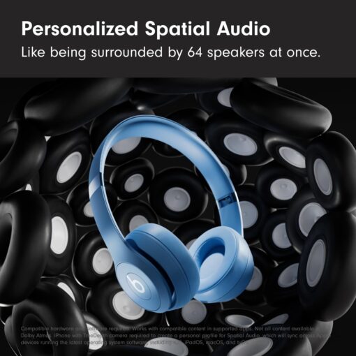 Beats Solo 4 Wireless Headphones with 20W Power Adapter - Slate Blue - Image 7