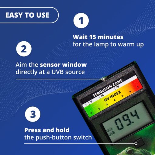 Solarmeter Model 6.5R Reptile UV Index Meter, Handheld Digital Radiometer for Measuring Ultraviolet Light, Measures 280-400 nm with Range from 0-199.9 UV Index, Made in USA, ABS Polymer, Black - Image 7