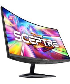 Sceptre 27-inch Curved Gaming Monitor up to 240Hz DisplayPort HDMI 1ms 99% sRGB Build-in Speakers, R1500 Machine Black 2023 (C275B-FWT240)