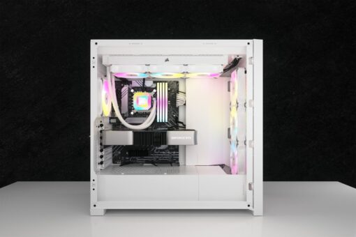 Corsair 5000D Airflow Mid-Tower Case - 3 RGB Fans - Lighting Controller - High-Airflow Design - RapidRoute Cable Management - True White - Image 9