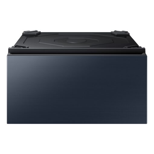 SAMSUNG 27-Inch Bespoke Front Load Washer Dryer Pedestal Stand w/ Pull Out Laundry Storage Drawer, WE502ND, Brushed Navy