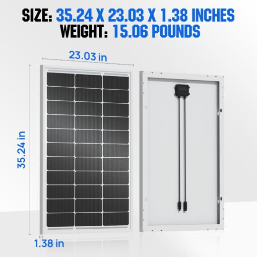 ECO-WORTHY 400W Solar Panels 4pcs 100 Watt 18V Monocrystalline Solar Panel Module for Off Grid PV Power for Home, Camping, Boat, Shed Farm, RV,12V Battery,2-Pack 2 * 100W - Image 6