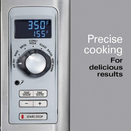 Hamilton Beach Professional Sure-Crisp Digital Toaster Oven Air Fryer Combo, 1500W, Fits 12” Pizza 6 Slice Capacity, Temperature Probe, Stainless Steel (31243) - Image 4