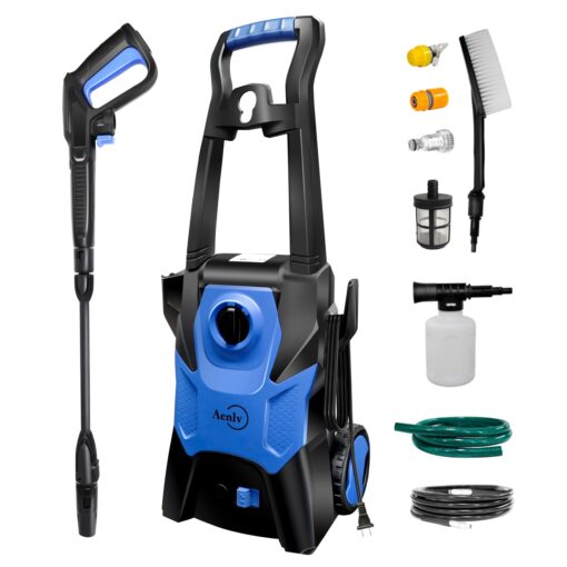 Electric Pressure Washer, Electric Power Washer with Rotatable Nozzles, 3200 PSI Max 2.2 GPM High Pressure Cleaning Machine with Foam Cannon, Power Washer for Car, Floor, Yard, Patios, Fence - Image 6