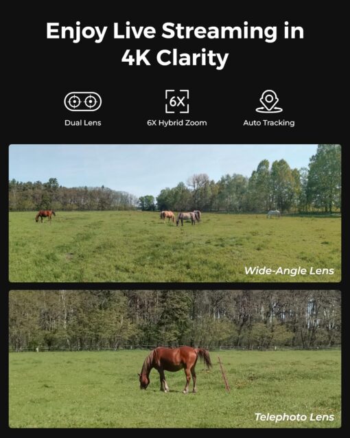 REOLINK 4K Dual Lens 4G LTE Cellular Security Camera, SIM Card Included, Wireless Auto Tracking Trail Camera, 6X Hybrid Zoom, No-Glow IR, IP66 for Wildlife, TrackMix LTE Trail + Solar Panel - Image 9