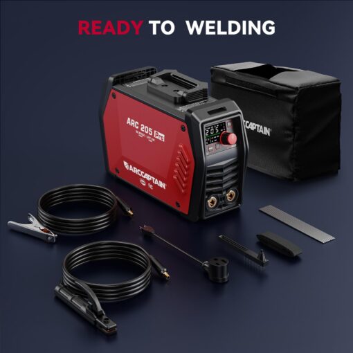 ARCCAPTAIN iControl ARC205 Pro Stick Welder, [APP Control] 205Amp ARC/Lift TIG Welding Machine, Large LED Display, IGBT Inverter 110V/220V MMA Welder with Hot Start, Arc force, and Anti-Stick - Image 4