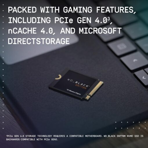 WD_BLACK 2TB SN770M M.2 2230 NVMe SSD for Handheld Gaming Devices, Speeds up to 5,150MB/s, TLC 3D NAND, Great for Steam Deck and Microsoft Surface - WDBDNH0020BBK-WRSN - Image 3
