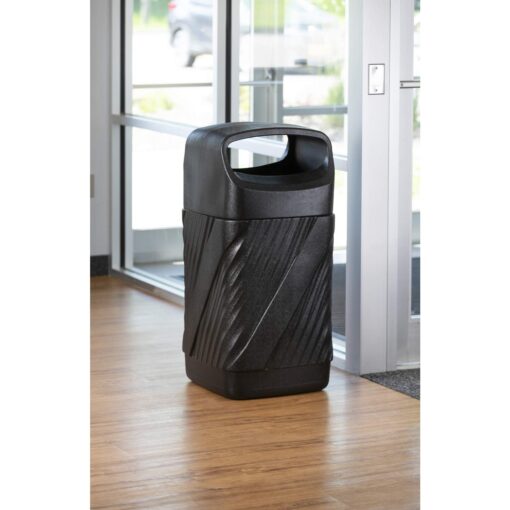Safco Twist Trash Can, 32 Gallons, Indoor and Outdoor Use, Durable & Weather-Resistant Commercial Garbage Can, Black - Image 6