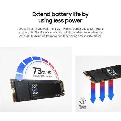 SAMSUNG 990 EVO Plus SSD 4TB, PCIe Gen 4x4 | Gen 5x2 M.2 2280, Speeds Up-to 7,250 MB/s, Upgrade Storage for PC/Laptops, HMB Technology and Intelligent Turbowrite 2.0, (MZ-V9S4T0B/AM) - Image 4