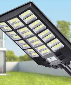 VOOJOY 8000W Solar Street Light, Dusk to Dawn Solar Lights Outdoor with Motion Sensor and Remote Control for Yard Parking Lot, Garage, Street