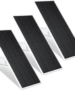 Wasserstein Solar Panel, Solar Panel Charger for Google Nest Cam Outdoor or Indoor, Battery - 2.5W Solar Power - Camera Solar Panels Made for Google Nest (3 Pack)