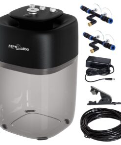 REPTI ZOO 10L Reptile Mister Fogger Mister for Reptile Tank Reptile Misting System Extremely High-Pressure Silent Pump Reptile Humidifier Terrarium Mister with 2PCS Nozzles for Reptiles/Amphibians