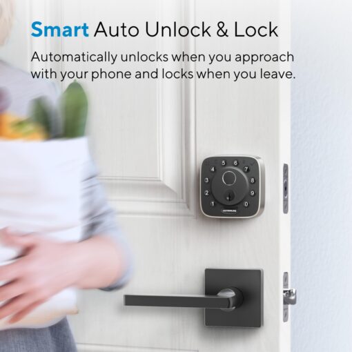 ULTRALOQ Bolt Fingerprint Smart Lock with Door Sensor, Built-in WiFi Smart Locks for Front Door, Biometric Smart WiFi Deadbolt, Auto Unlock, 10 Months Battery, IP65 Waterproof, BHMA Grade AAA - Image 6