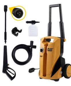 CAT Electric Pressure Washer 1850 PSI 1.4 GPM with 20' high-Pressure Hose, Quick Release Gun, 3-in-1 Nozzle Lance, Foam Cannon Water Pressure Washers, Power Washer for Your Home Patio, Driveway & RV