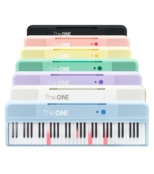 The ONE Smart Keyboard COLOR 61 Keys Piano Keyboard, Music Keyboard with 256 Timbres, 64 Polyphony, 2 Speakers, Built-in LED Lights and Free Apps (Blue)