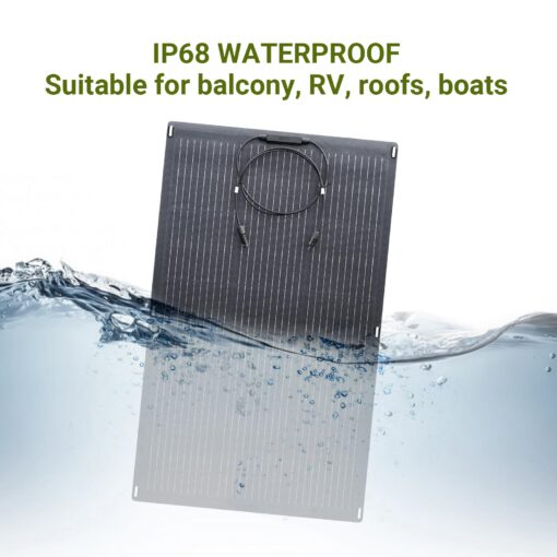 ALLPOWERS SF100 Flexible Solar Panel 100W 24V / 12V IP68 Monocrystalline Solar Modules Bendable Semi-Flexible Mono Solar Panel 100 Watt for RV Roof Boat Cabin Van Uneven Surfaces - Image 6
